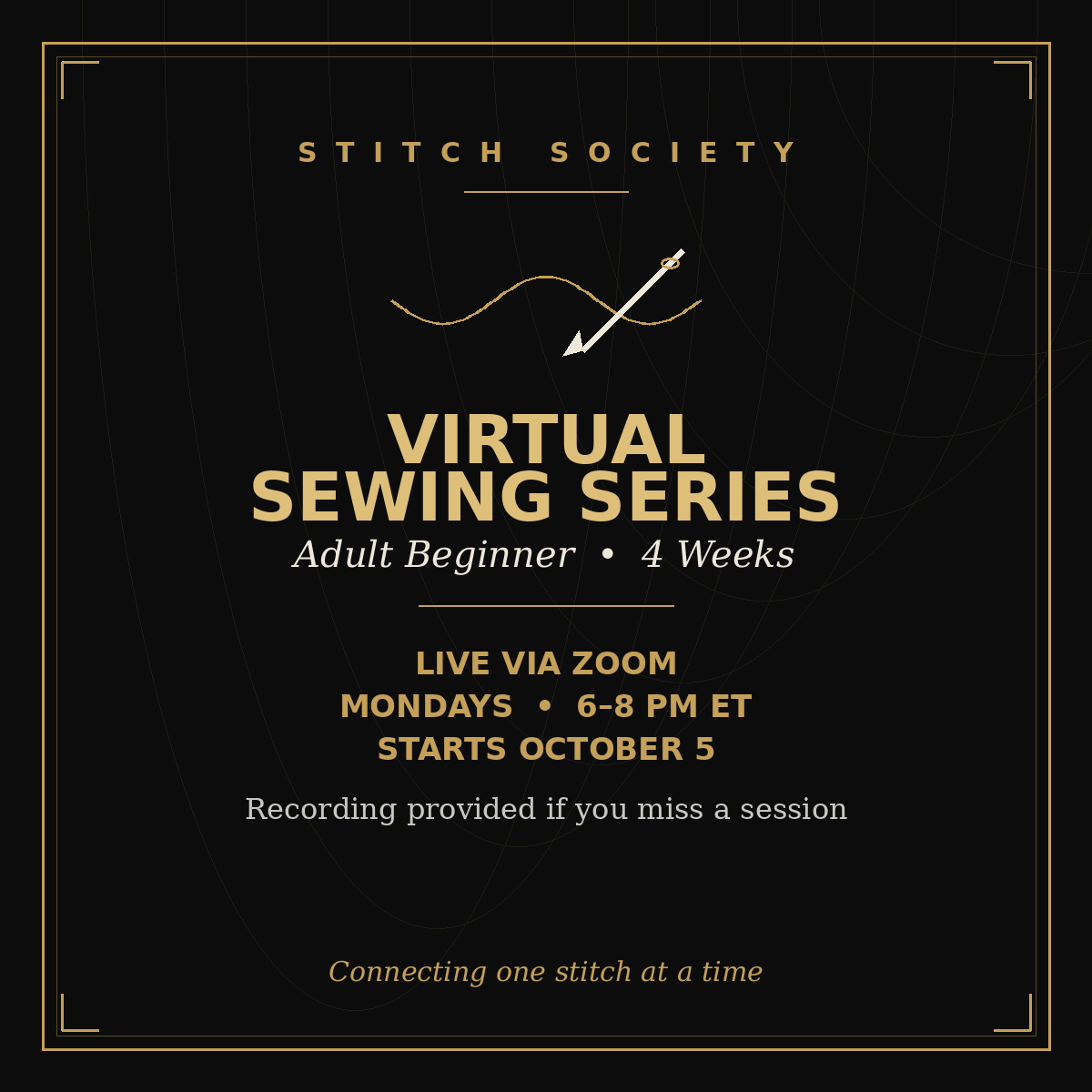 Adult Beginner Sewing Series — Virtual
